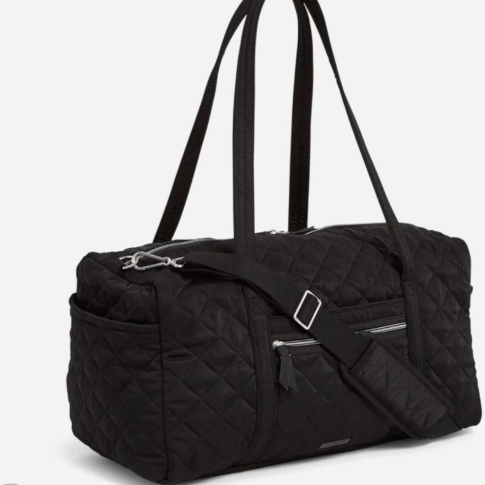 Vera Bradley Medium Travel Duffel Bag in performance twill, Black